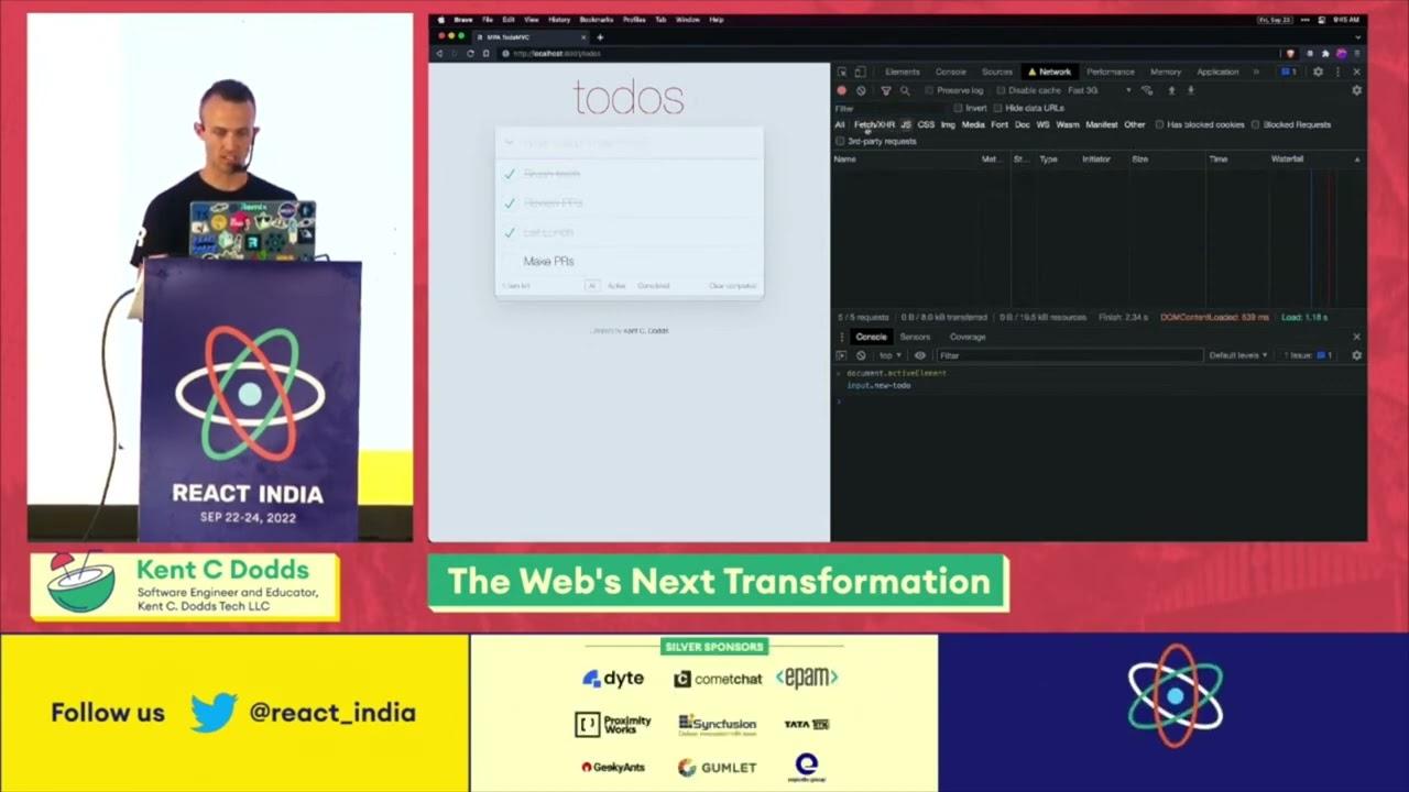 The Web's Next Transformation | Kent C Dodds  - React India 2022