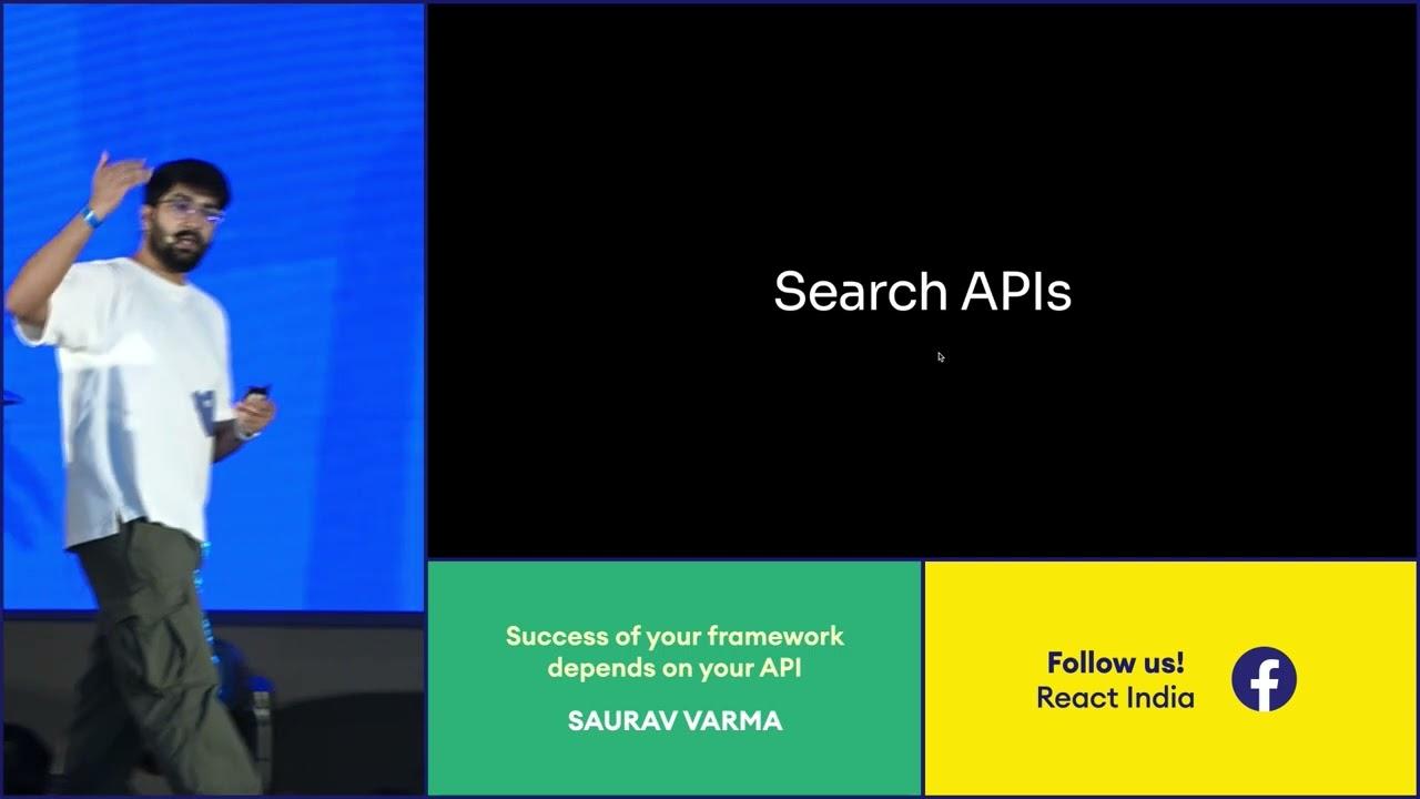 Success of your framework depends on your API - Saurav Varma