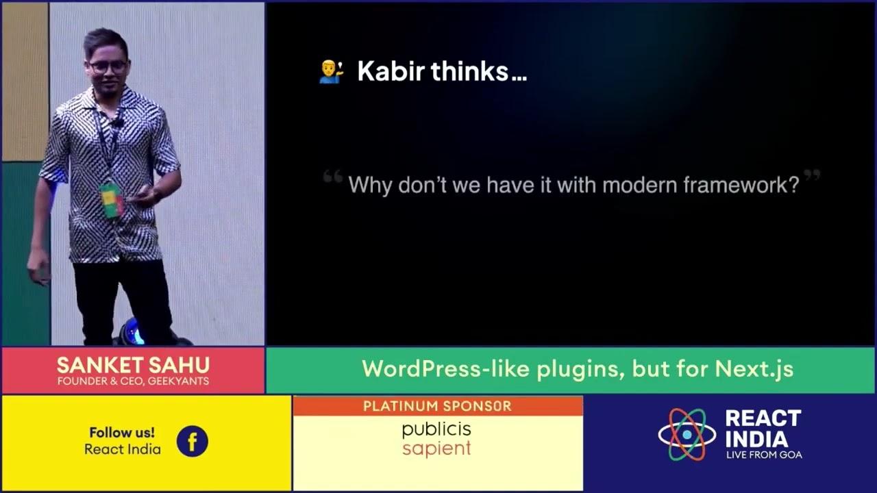 WordPress-like plugins, but for Next.js - Sanket Sahu